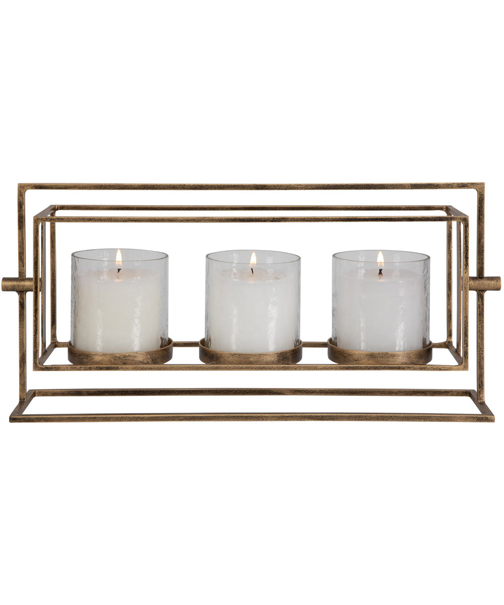 Wenman Gold Triple Candleholder