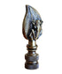 Frog-on-Lily-Pad Lamp Finial Antique Brass, 2.4"h