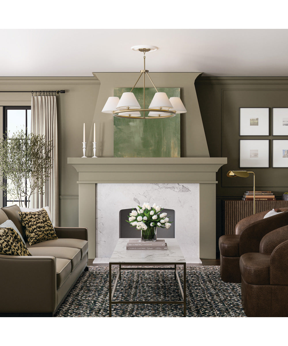 Parson 6-Light Chandelier Matte Brass