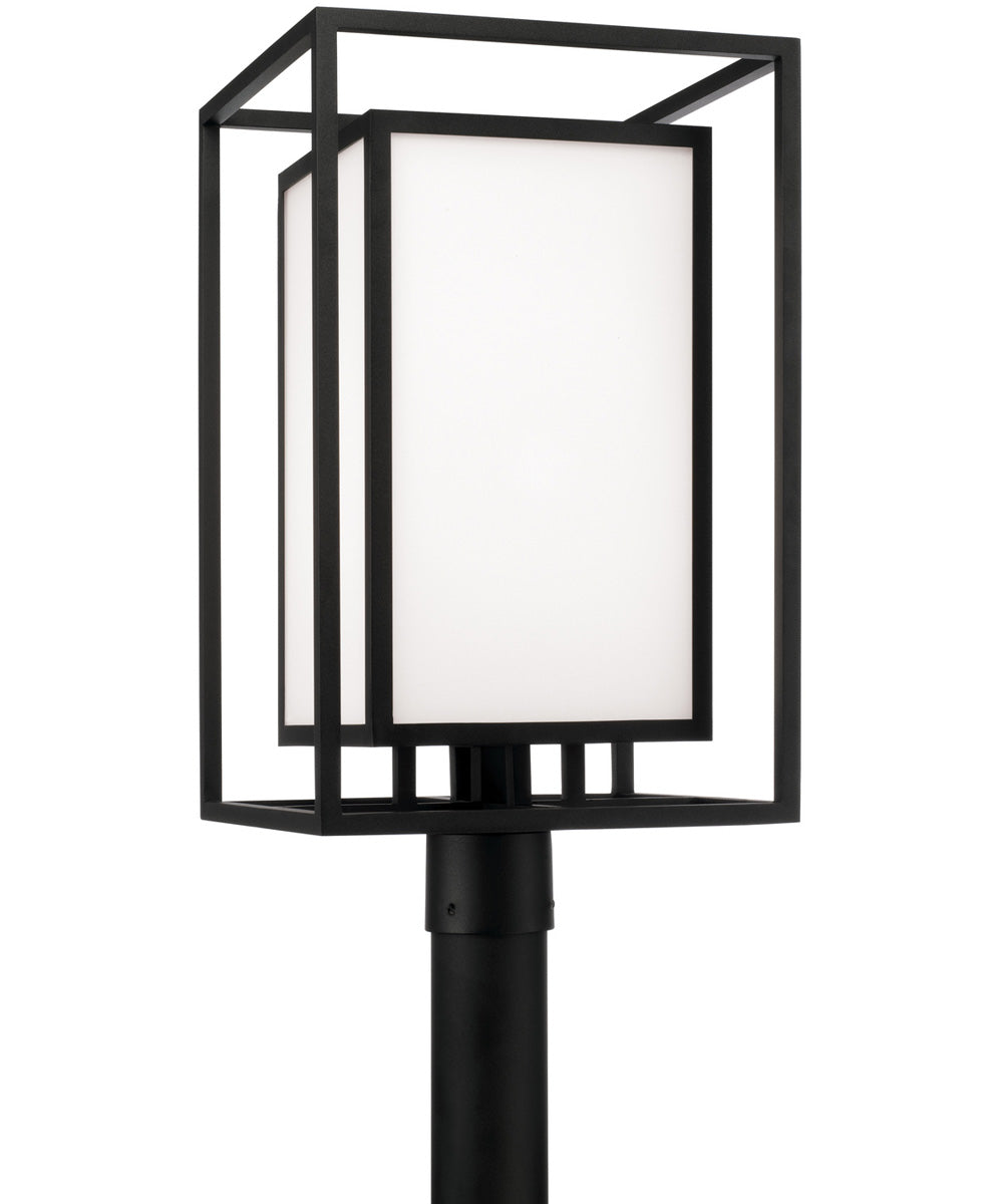 Aiden 1-Light Outdoor Post-Lantern Black