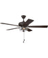 EOS 2 Light Clear Bowl 52" Ceiling Fan 2-Light Fan Classic Bronze