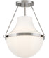 Collins 1-Light Medium Semi-Flush Mount in Polished Nickel