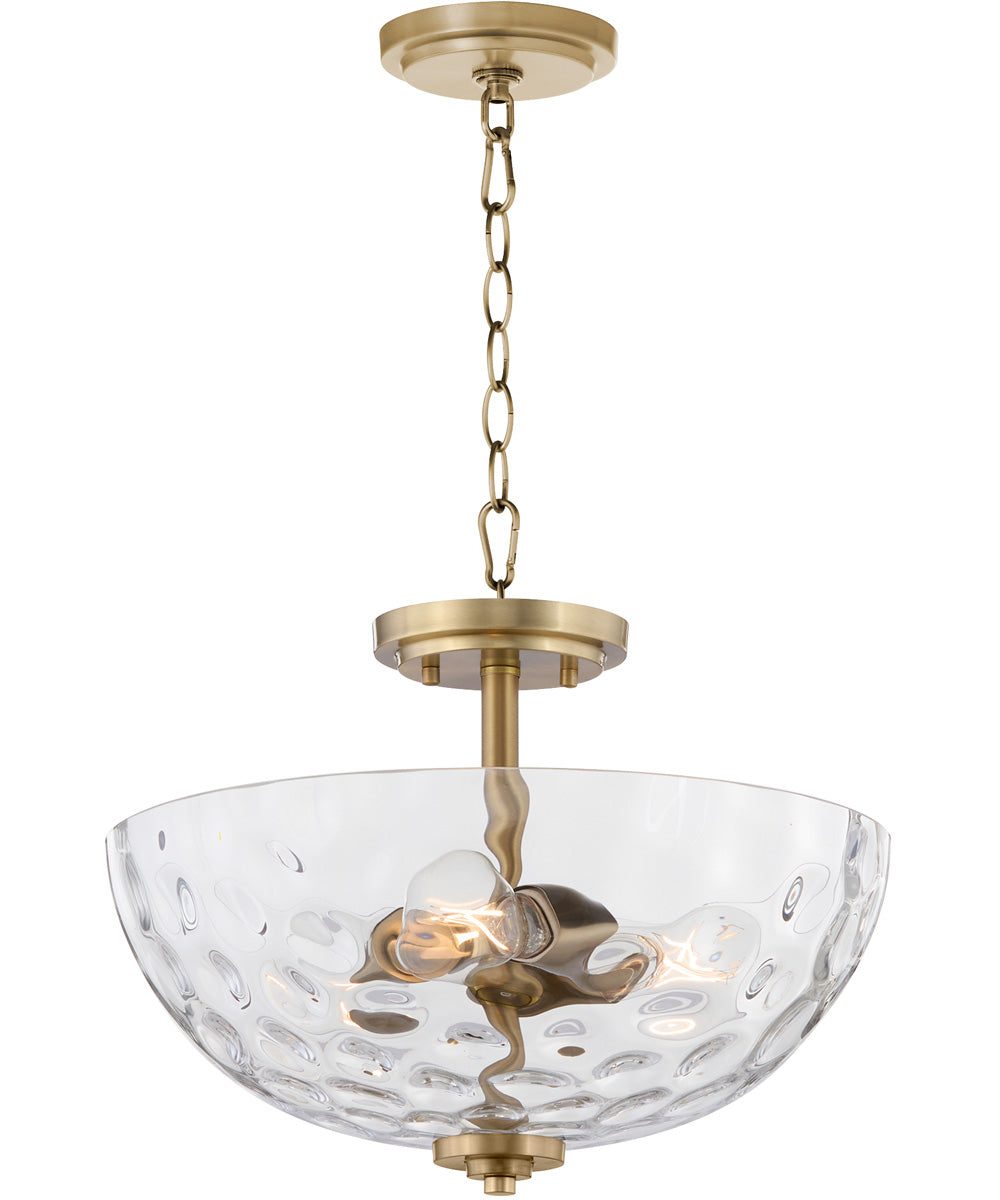 Adams 3-light Dual Mount Light Fixture Aged Brass