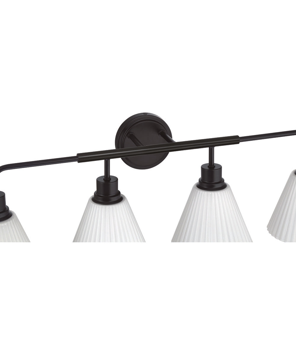 Pleated II 4-Light Lighting Flat Black