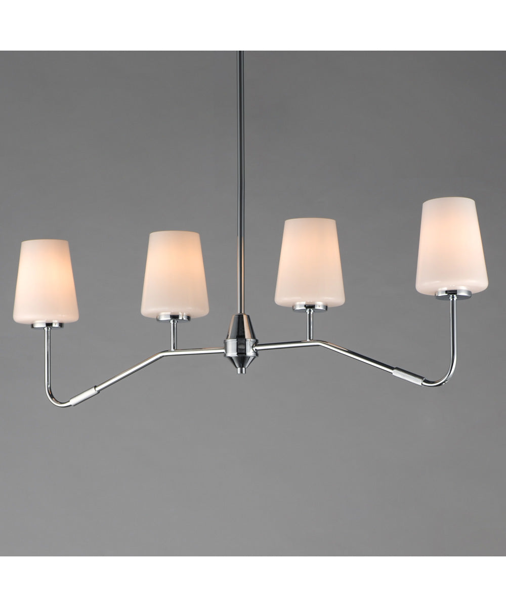 Durham 4-Light Linear Chandelier Polished Chrome