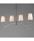 Durham 4-Light Linear Chandelier Polished Chrome