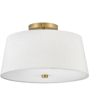 Beale 2-Light Medium Flush Mount in Lacquered Brass
