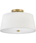 Beale 2-Light Medium Flush Mount in Lacquered Brass