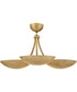 Glenn 3-Light Large Chandelier in Heritage Brass