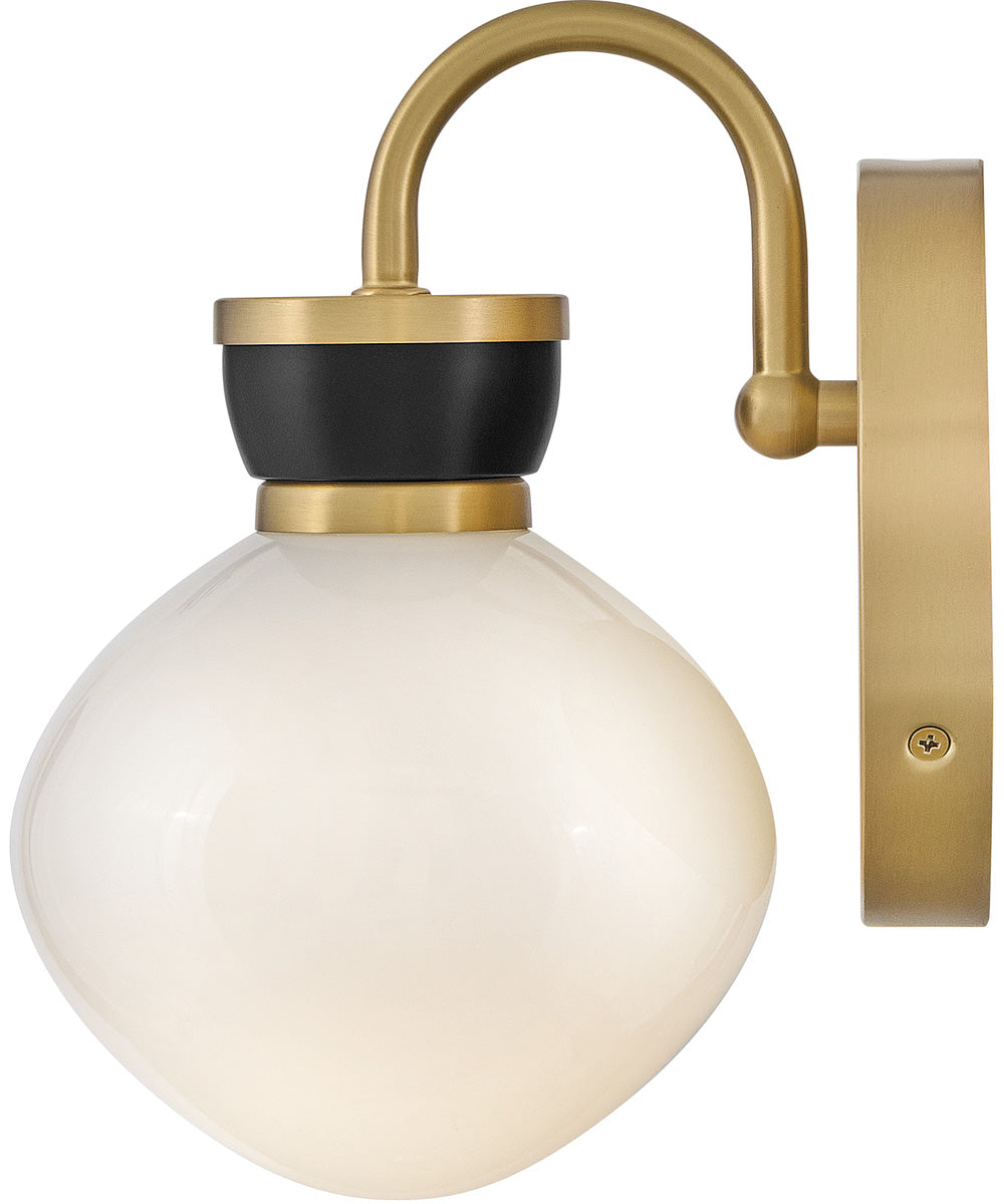 Lucy 1-Light Small Single Light Sconce in Lacquered Brass