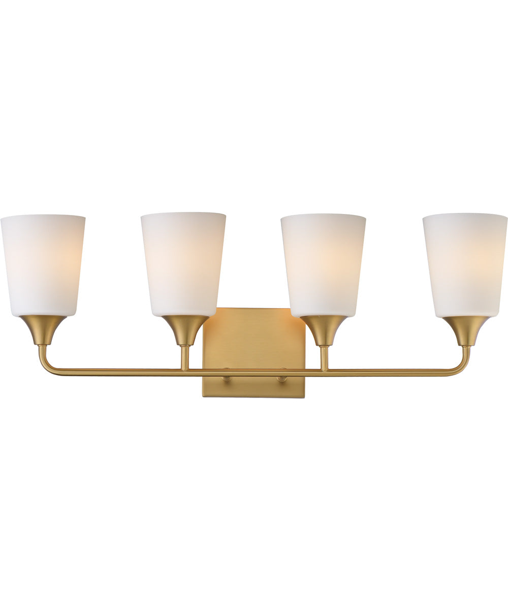 Hudson 4-Light Bath Vanity Natural Aged Brass
