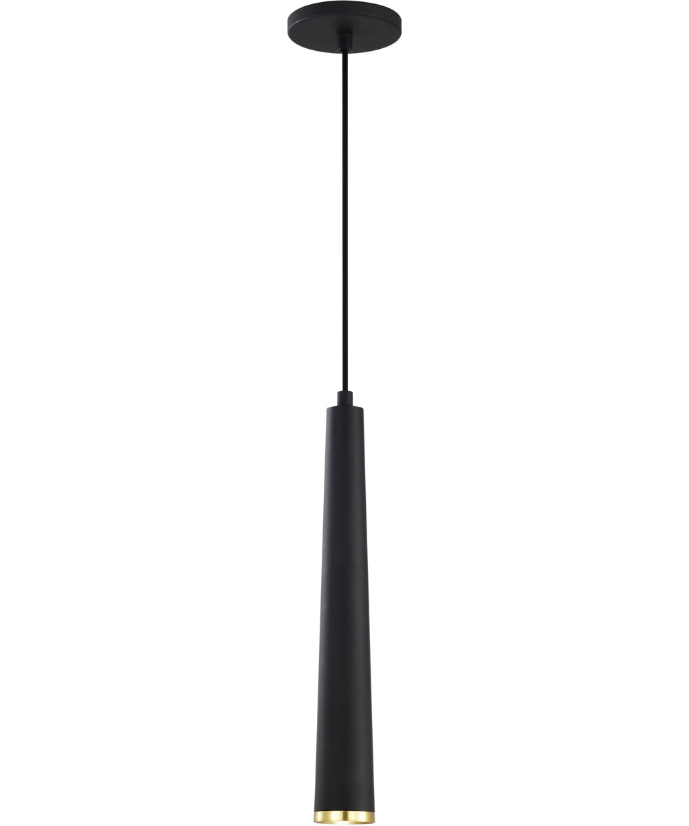Melrose  Pendant Matte Black / Brushed Brass