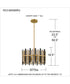 Richards 12-light Pendant Brushed Gold