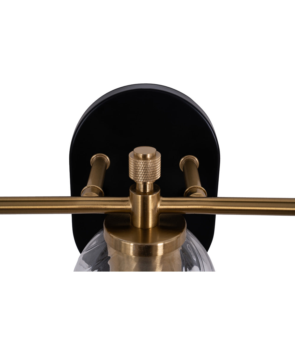 Council 3-Light Lighting Flat Black/Satin Brass