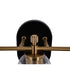 Council 3-Light Lighting Flat Black/Satin Brass