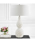 Twisted Swirl White Table Lamp