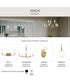 Mack 2-Light Vanity Light with Layered Glass Shades Brushed Gold