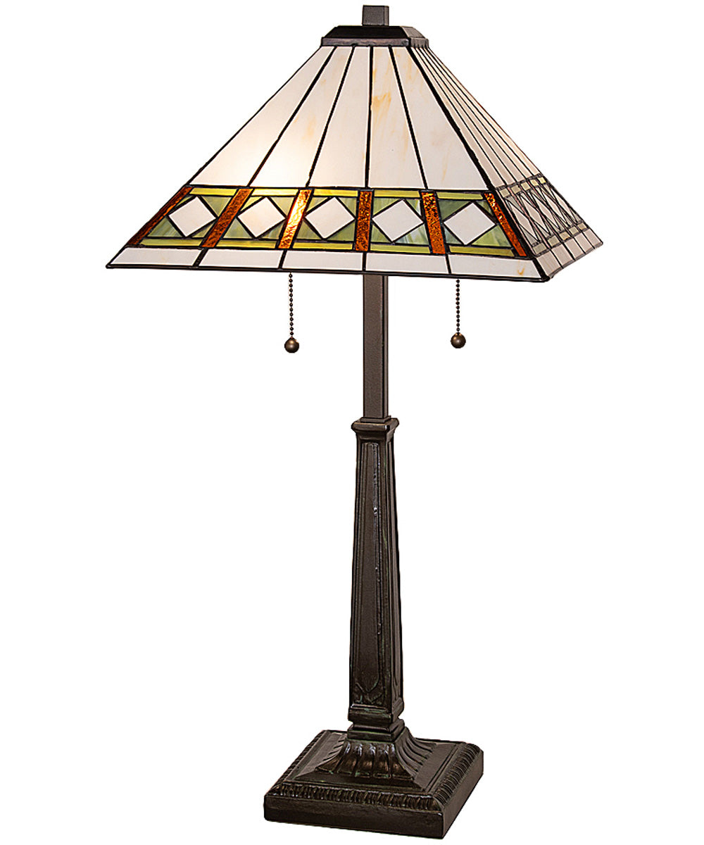 28" High Diamond Band Mission Table Lamp
