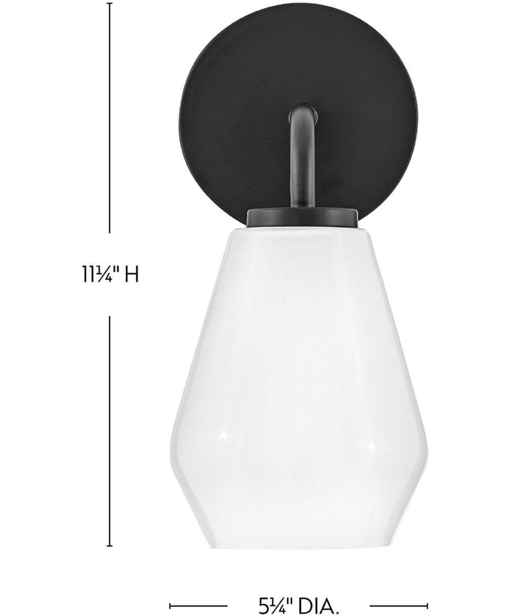 Gio 1-Light Medium Single Light Vanity in Black