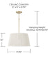 Tara 1-Light Pendant Matte Brass