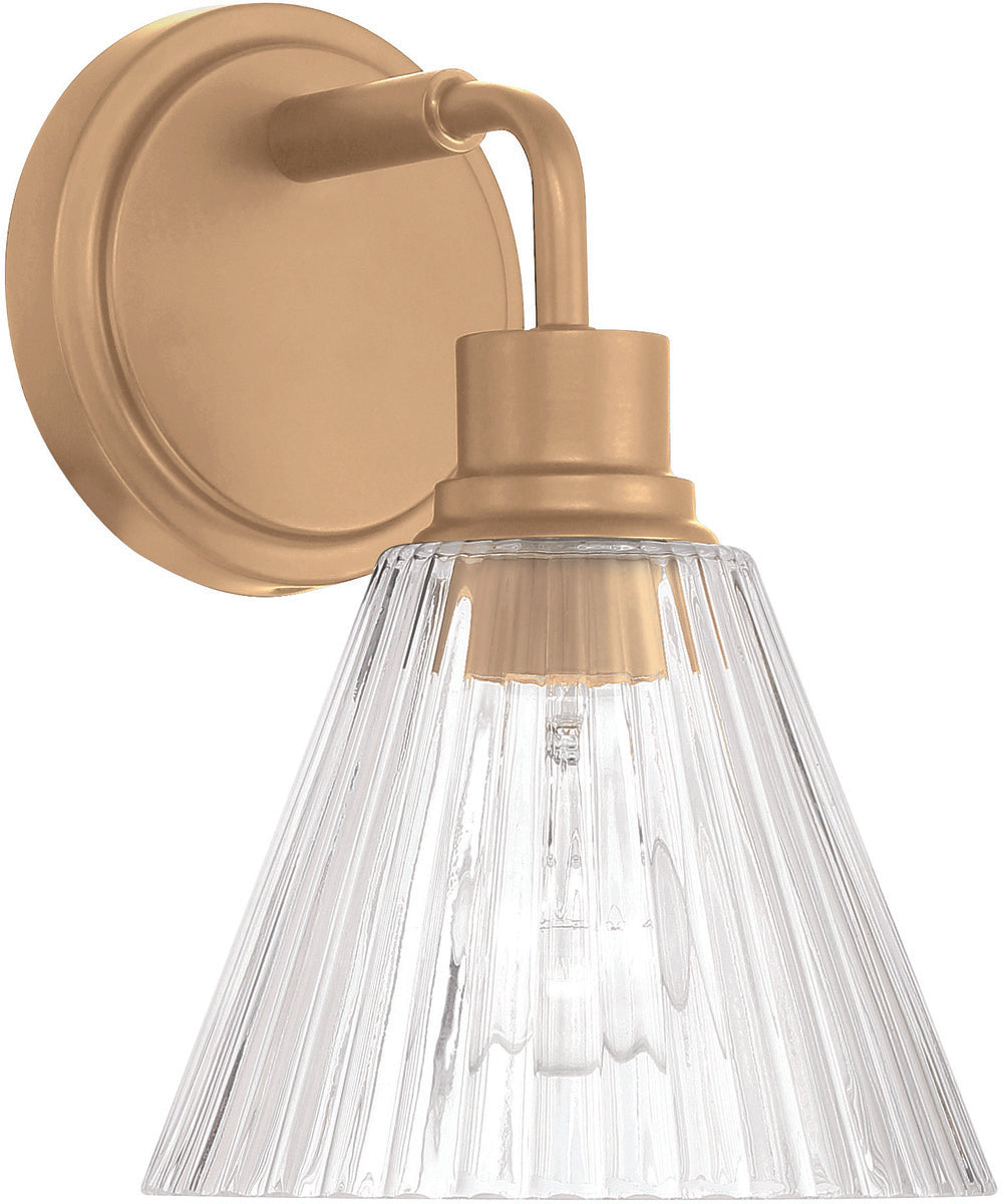 Pleated 1-Light Lighting Premium Bronze