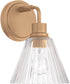 Pleated 1-Light Lighting Premium Bronze