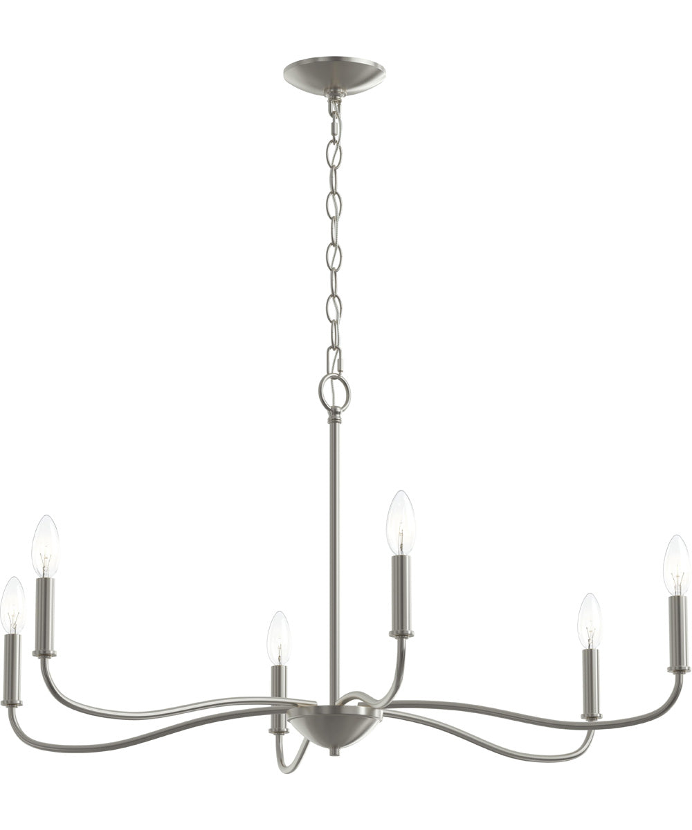 Ilia 6-Light Large Chandelier Brushed Nickel