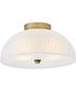 Devon 2-Light Small Flush Mount in Lacquered Brass