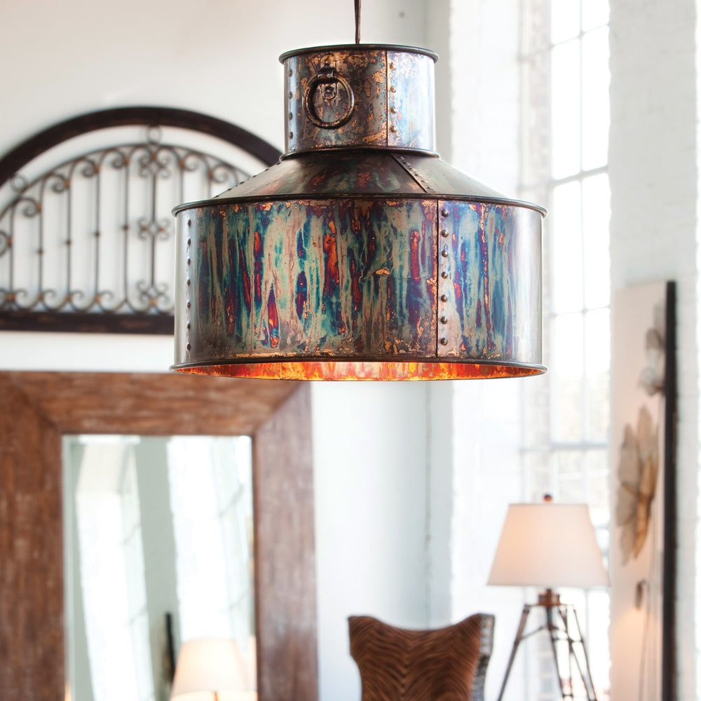 Giaveno 1-Light Drum Pendant Oxidized Bronze