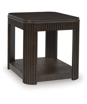 Carlibrie Rectangular End Table Warm Brown