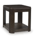 Carlibrie Rectangular End Table Warm Brown