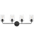Kline 4-Light Large Four Light Vanity in Black