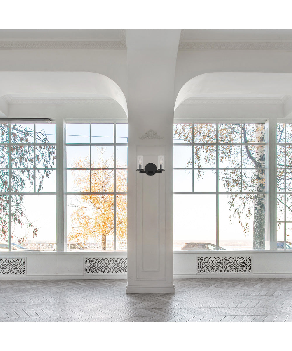 Hudson Heights 2 Light Vanity Matte Black