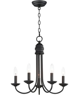 Logan 5-Light Candle Chandelier Black