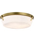 Rowen 4-Light Close-to-Ceiling Natural Brass