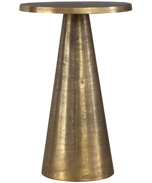 Pedestal Accent Table in Antique Brass