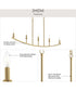 Jheni 5-Light Linear Chandelier Brushed Gold