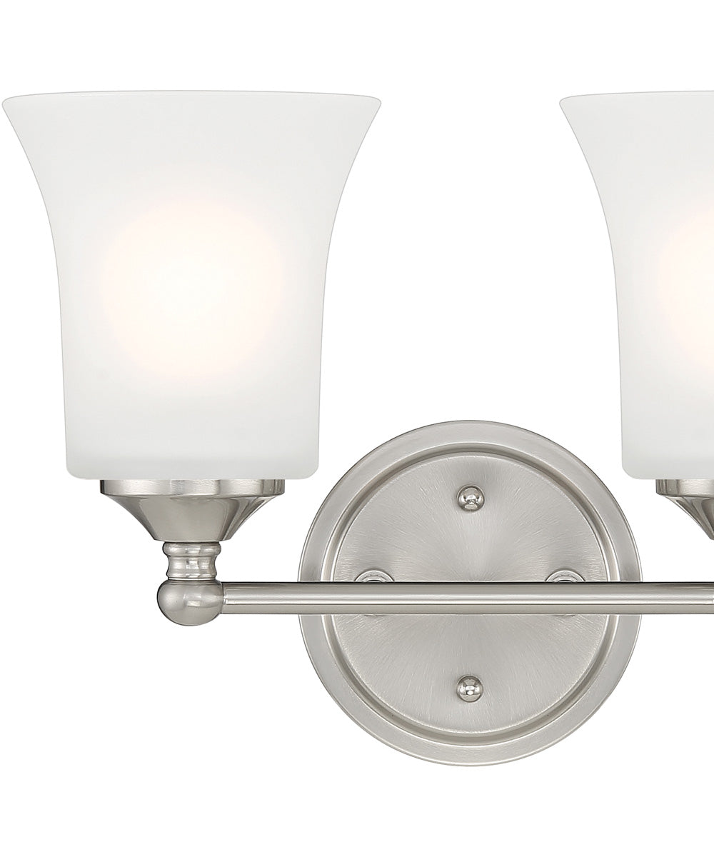 Bronson 2 Light Vanity Brushed Nickel