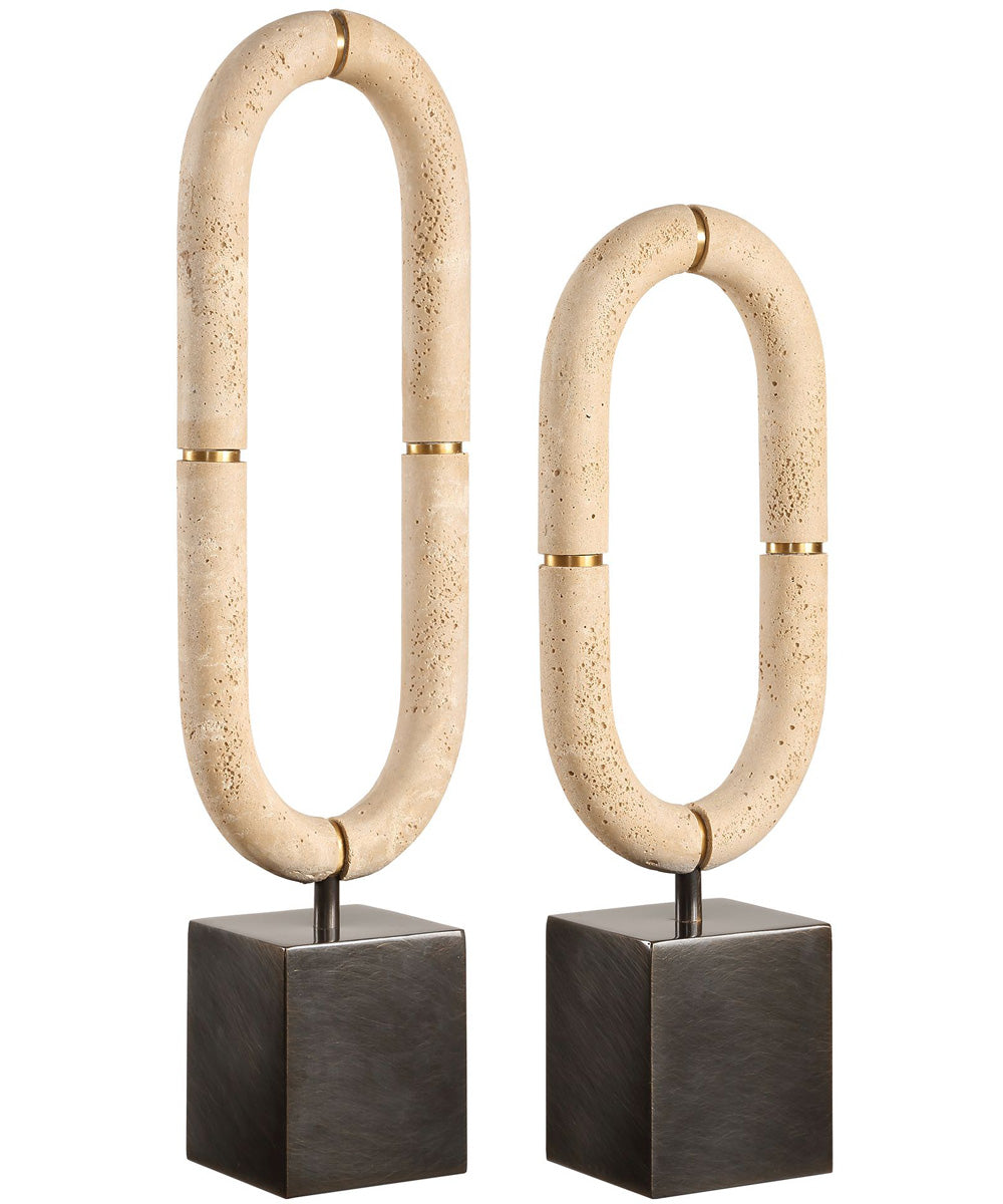 Oval Sculptures Fusion Set of 2