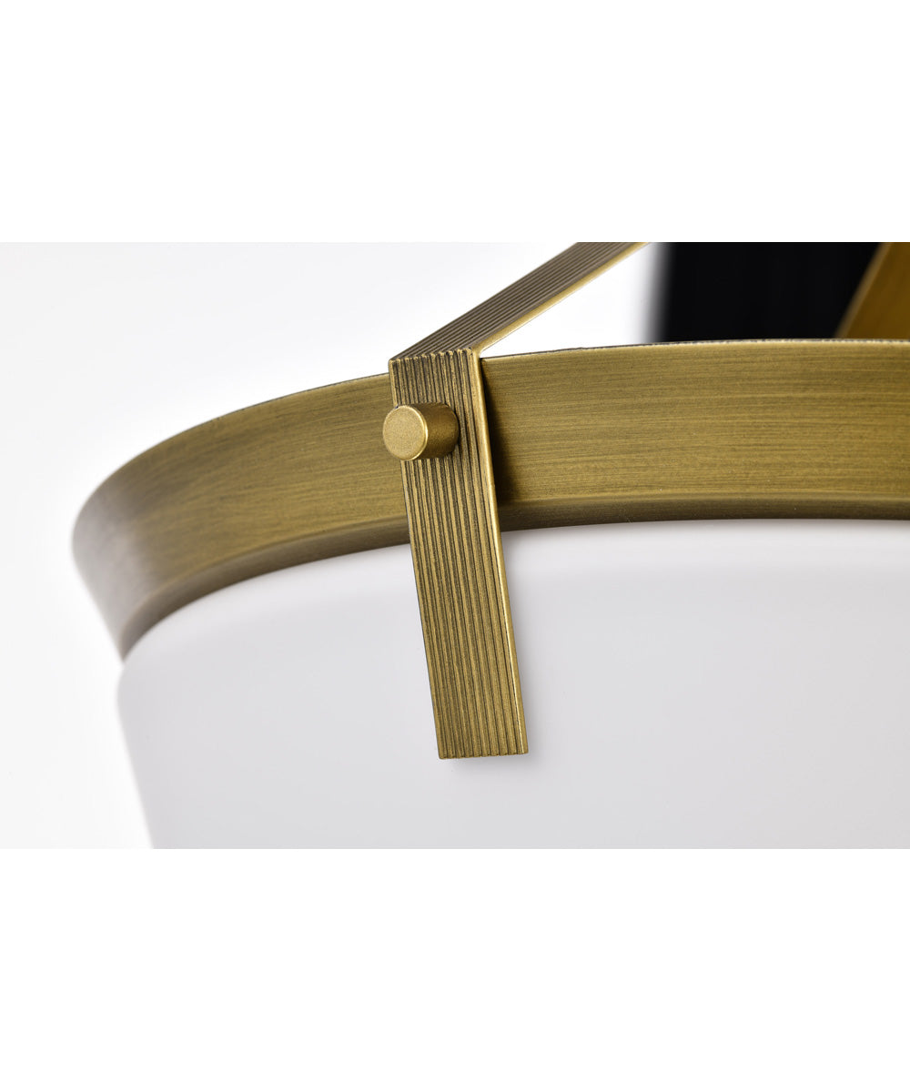 Rowen 4-Light Close-to-Ceiling Natural Brass