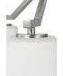 Vertex 3-Light Etched White Convertible Chandelier Brushed Nickel