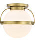 Lakeshore 1-Light Close-to-Ceiling Natural Brass