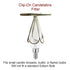 4"W x 4"H Down White Pleated Clip-on Candelabra Lampshade