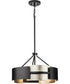 Lowery 3-Light Semi-Flush Mount Matte Black