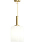 Reines 1-Light Pendant with Opal Glass Shade Brushed Gold
