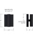Ian 2-Light Sconce Matte Black
