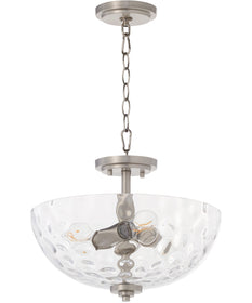 Adams 3-light Dual Mount Light Fixture Satin Nickel