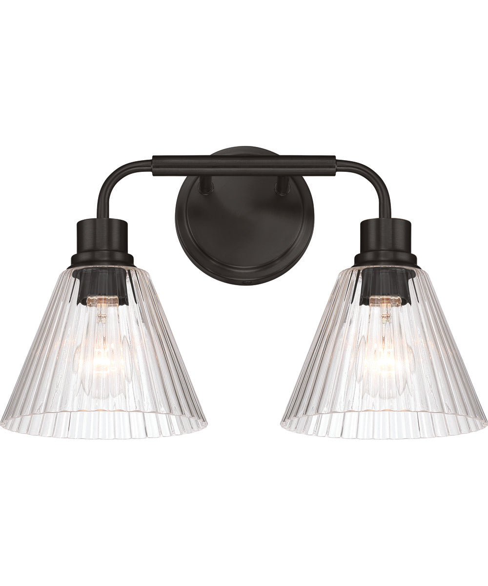 Pleated 2-Light Lighting Flat Black