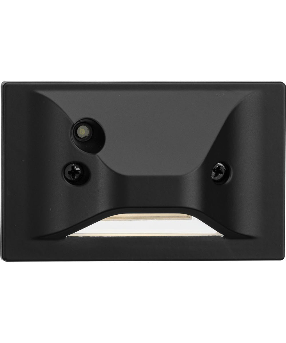 LED Indoor/Outdoor Antique Bronze Integrated LED Wall or Step Light with Photocell Black