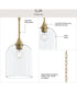 Ilia 1-Light Pendant with Clear Glass Shade Brushed Gold